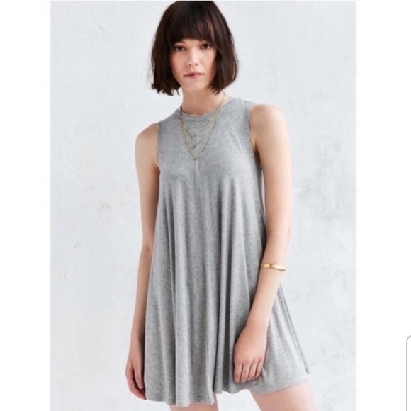 UO Silence + Noise Swingy Tank Dress Gray - Picture 7 of 7